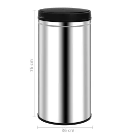 Prullenbak met automatische sensor 70 L roestvrij staal