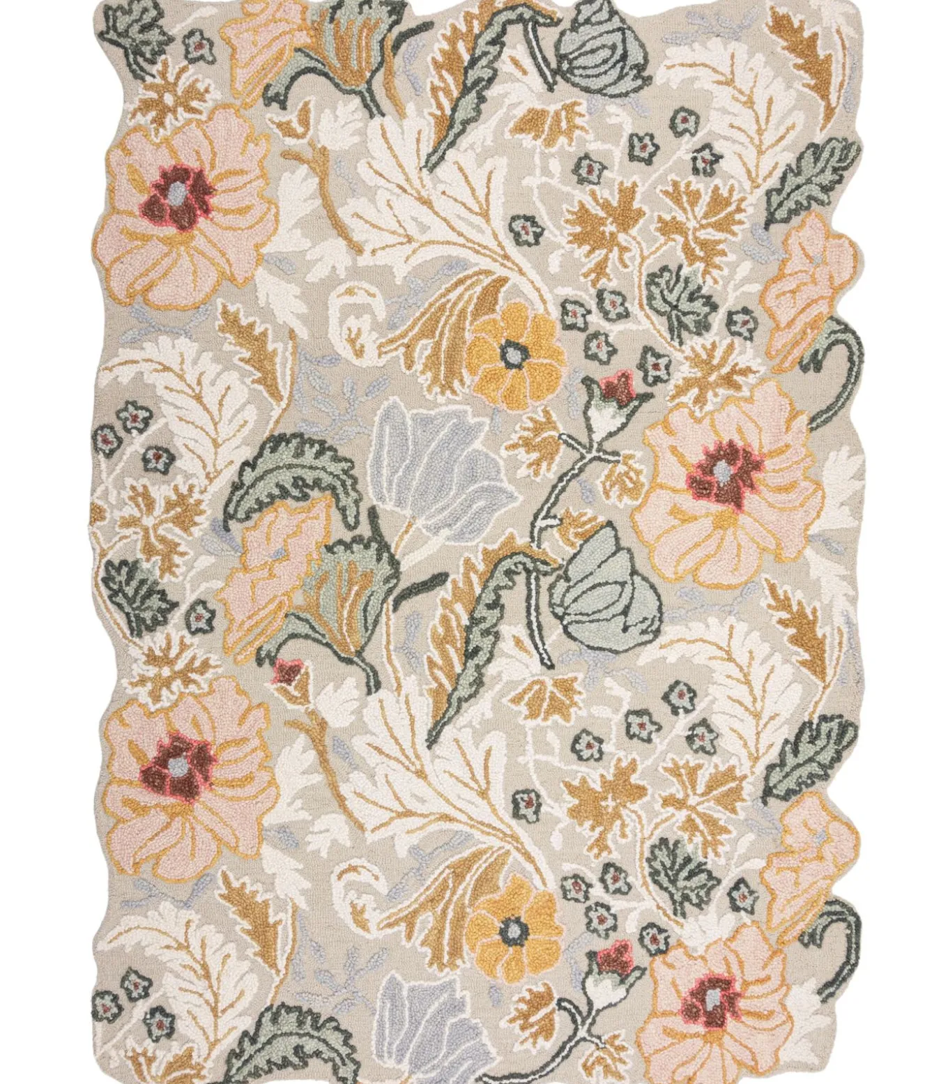 Puur wollen florale stijl tapijt ZINNIA