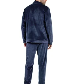Pyjama broek sweatshirt hoge kraag rits Corduroy