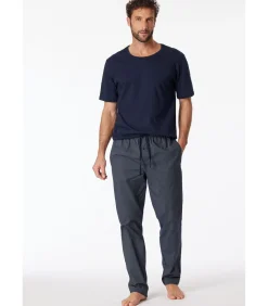 Pyjamabroek Donkerblauw Streep