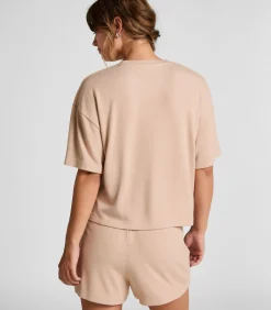 Pyjamatop van geborstelde jersey