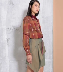 Rechte rok met afneembaar voorpand