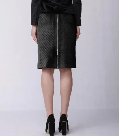 Rechte rok van structuurfluweel en imitatiepaardenhaar