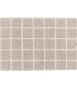 Rechthoekig hoogpolig vloerkleed in taupe shaggy-stijl 160 x 230 cm