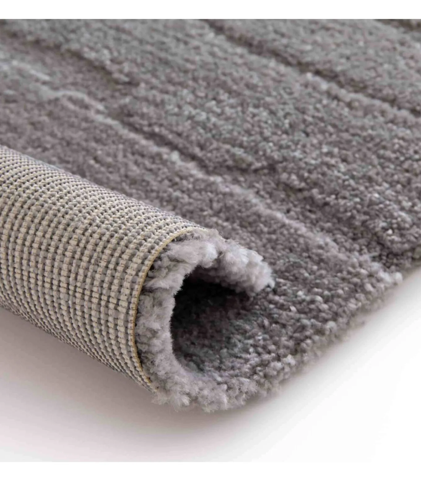 Rechthoekig laagpolig vloerkleed effen grijs patroon 160 x 230 cm