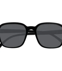 Recyclebare zwarte rechthoekige zonnebril voor dames