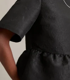 Regular blouse met korte mouwen