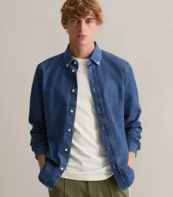 Regular denim overhemd