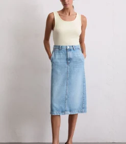 Regular denim rok