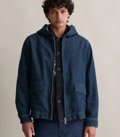 Regular spijkerjas met capuchon