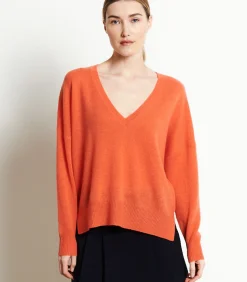 RIA 3 Diepe V-Hals Trui - 100% kasjmier