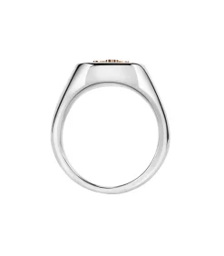 Ring in staal, PVD roségoud GOD