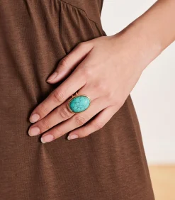 Ring met turkoois steen