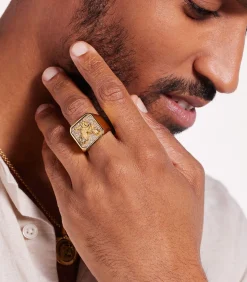 Ring Staal - goudkleurig