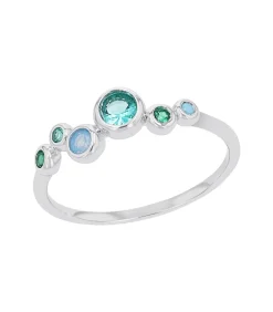 Ring voor dames, 925 Sterling zilver, zirkonia synth.