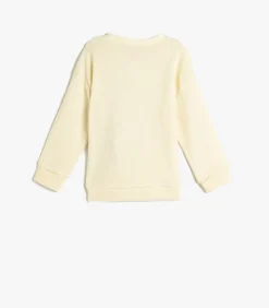 Ronde kraag Etiket gedetailleerd Sweatshirt