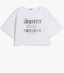 Ronde kraag Korte mouw T-shirt