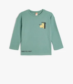 Ronde kraag Lange mouw T-shirt