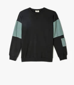 Ronde kraag Met gebruik van twee verschillende stoffen Sweatshirt