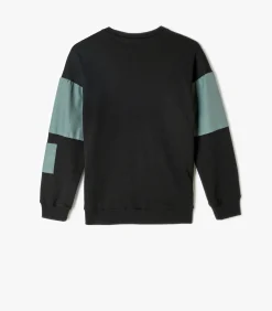 Ronde kraag Met gebruik van twee verschillende stoffen Sweatshirt