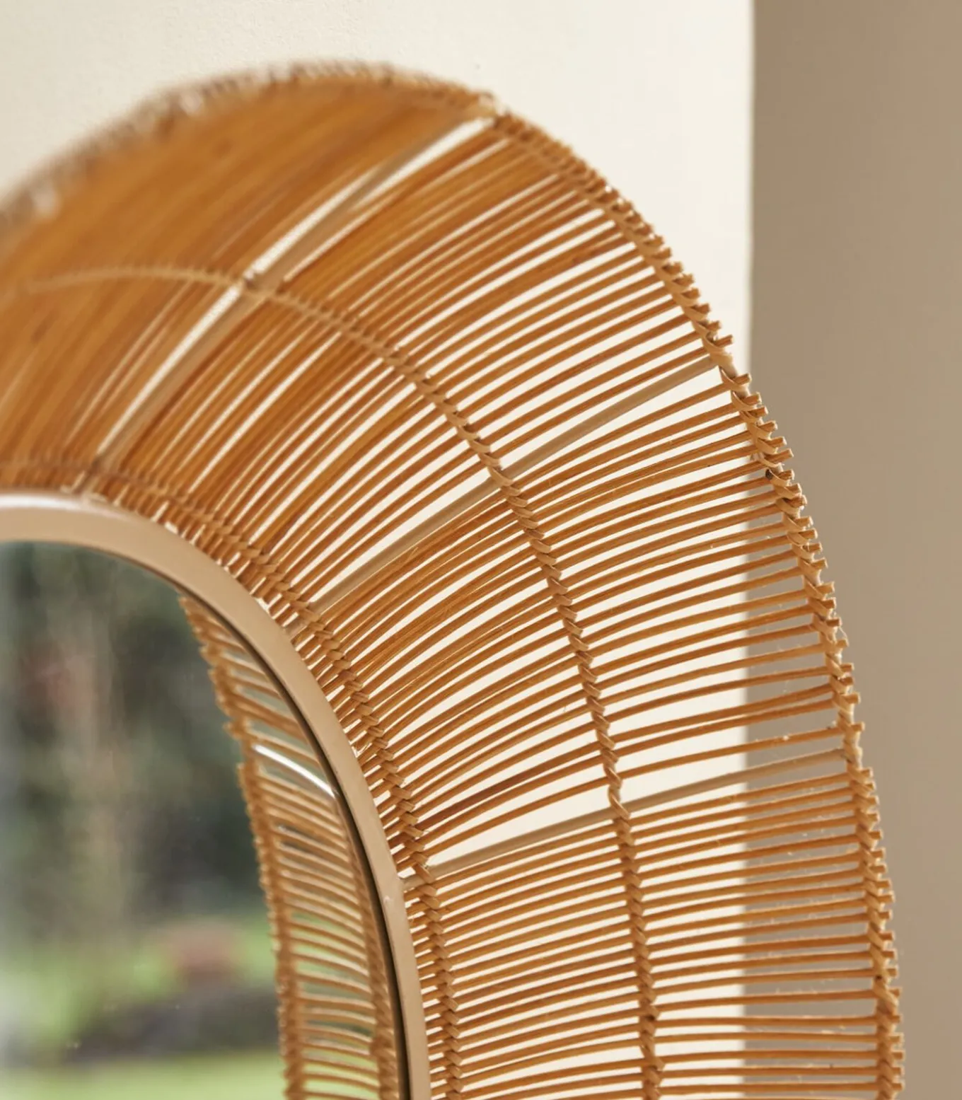 Ronde spiegel van natuurvezel 60 cm Rosie