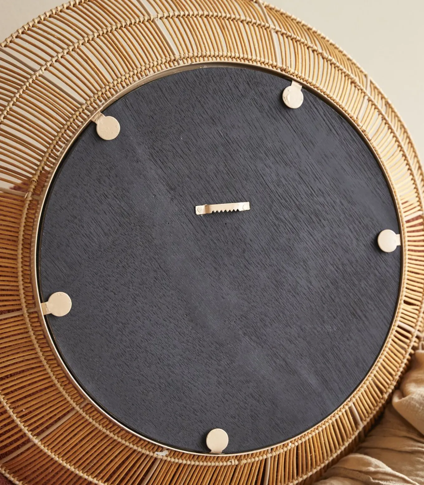 Ronde spiegel van natuurvezel 60 cm Rosie