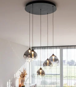 Rosado - Hanglamp - Grijs Glas