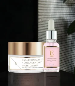 Rose Blossom Glow Gezichtsolie + Hyaluronzuur & Collageen Dagcrème