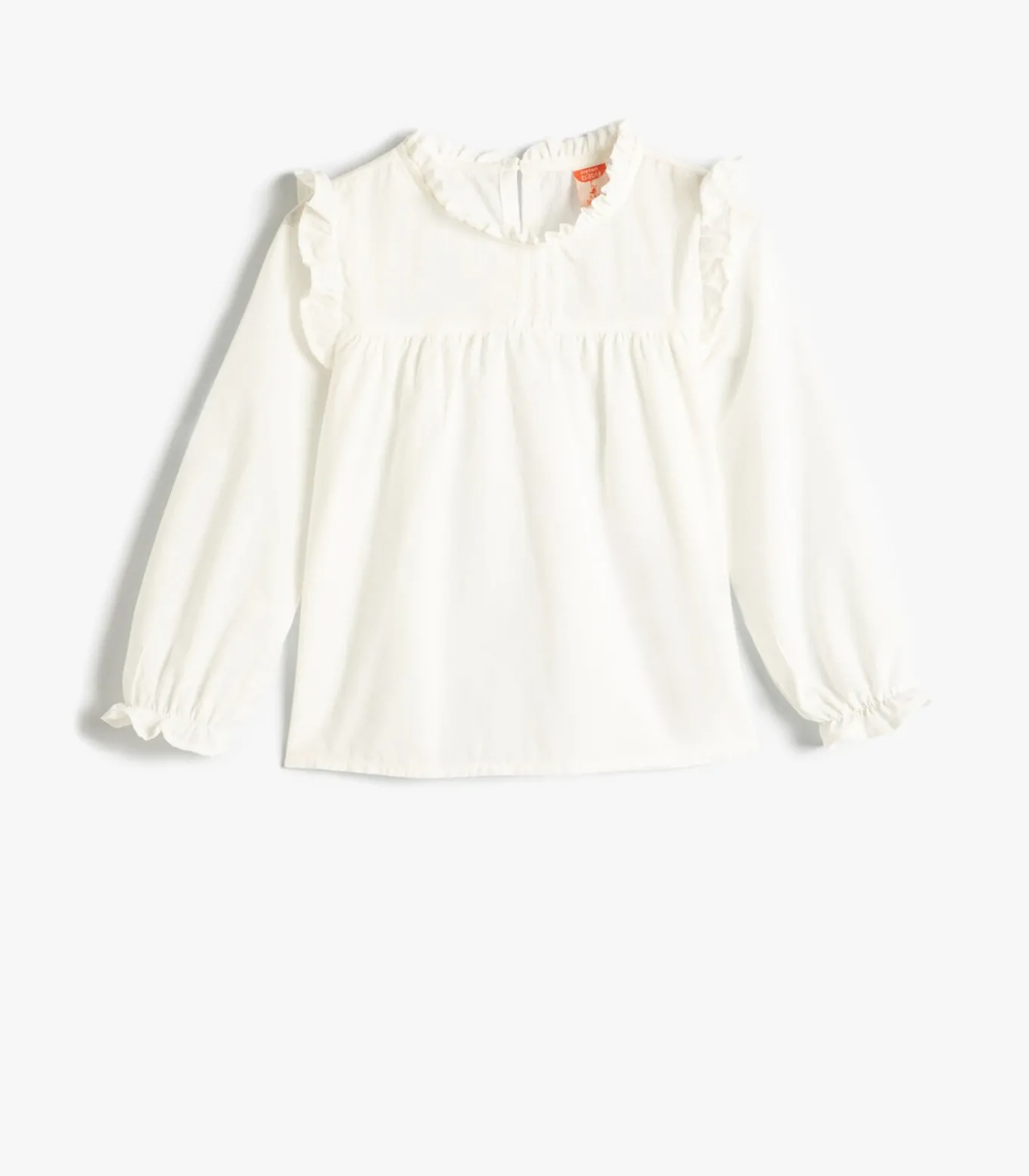 Ruche kraag Lange mouw Overhemd