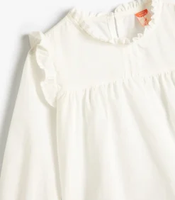 Ruche kraag Lange mouw Overhemd