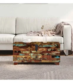 Salontafel kist 80x40x35 cm massief gerecycled hout