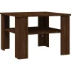 Salontafel 60x60x42 cm bewerkt hout bruin eikenkleur