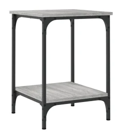 Salontafel 40x40x55 cm bewerkt hout grijs sonoma eikenkleurig