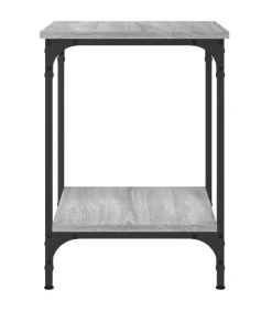 Salontafel 40x40x55 cm bewerkt hout grijs sonoma eikenkleurig