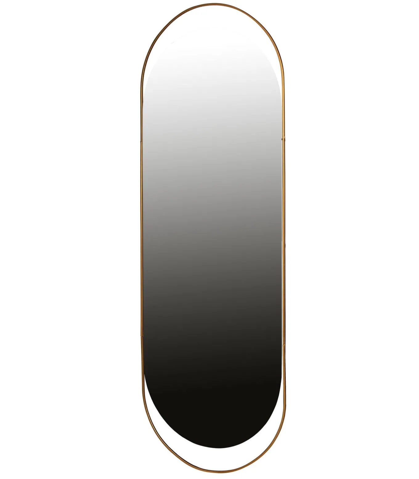 Sanou Passpiegel Ovaal XL - Ijzer - Antique Brass - 168x60x1