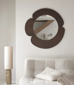 Sara - Spiegel in donker mindihout 110 x 110 cm