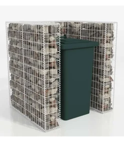 Schanskorf enkele vuilnisbak ombouw 110x100x120 cm staal