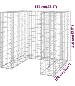 Schanskorf voor container 110x100x110 cm gegalvaniseerd staal