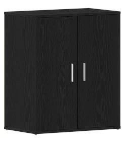 Schoenenkast met plank Zwart eiken 60 x 35 x 70 cm Bewerkt hout