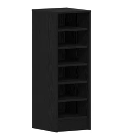 Schoenenkast met plank Zwart eiken 32 x 35 x 90 cm Bewerkt hout