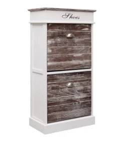 Schoenenkast 50x28x98 cm paulowniahout bruin