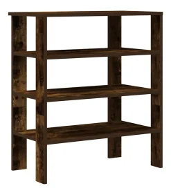 Schoenenrek 61x32x70 cm bewerkt hout gerookt eikenkleurig