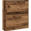 Schoenkast met opslag Oud hout 80 x 21 x 87.5 cm Bewerkt hout