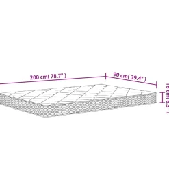 Schuimmatras middelzacht 90x200 cm