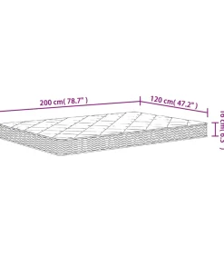 Schuimmatras middelzacht 120x200 cm