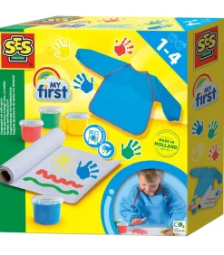 Ses vingerverf set met schort - My First - Creatief speelgoed voor peuters