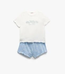 Set Korte Pijama van Katoen met Schelpenprint