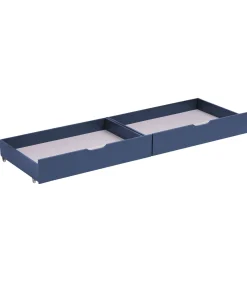 Set van 2 donkerblauw opberglades voor bed