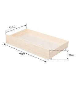 Set van 2 donkerblauw opberglades voor bed