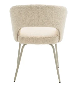 Set van 2 FLAVIA beige lussenstoffen stoelen